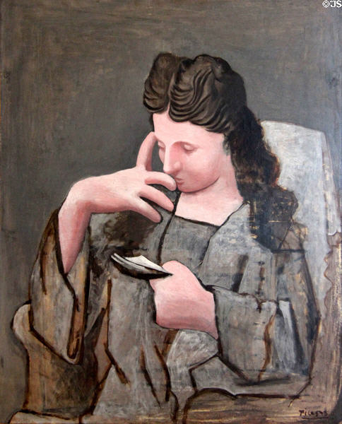 Woman Reading (Femme lisant) painting (1920) by Pablo Picasso at Picasso Museum. Antibes, France.