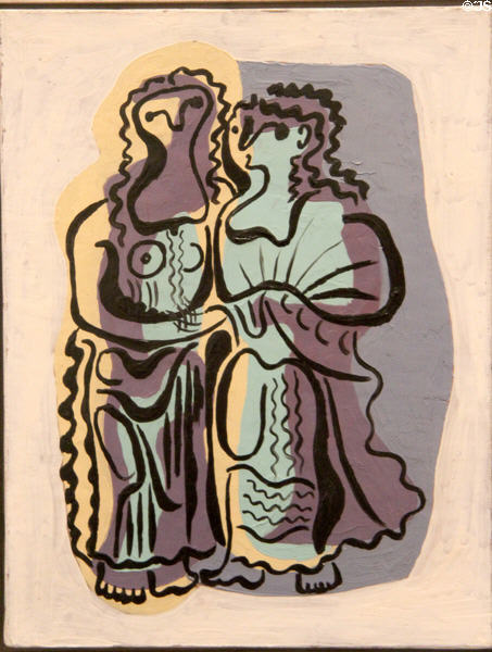 Two Women in Conversation painting (1924) by Pablo Picasso at Picasso Museum. Antibes, France.