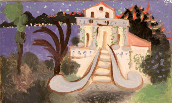 Villa Chêne Roc at Juan-les-Pins painting (1931) by Pablo Picasso at Picasso Museum. Antibes, France.