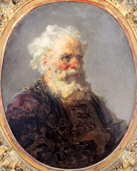Portrait of an Old Man painting (1769) by Jean-Honoré Fragonard at Nice Fine Arts Museum. Nice, France.