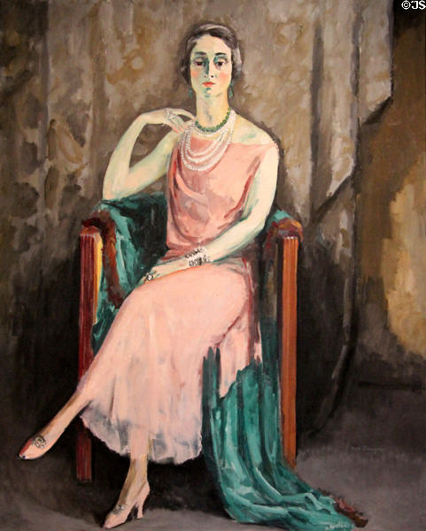 Portrait of Madame Jenny painting (1923) by Kees van Dongen at Nice Fine Arts Museum. Nice, France.