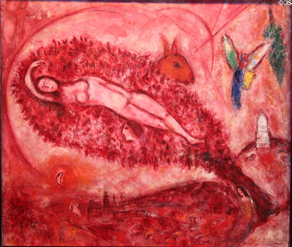 Song of Songs II (Le Cantique des Cantiques II) painting (1957) by Marc Chagall at Chagall Museum. Nice, France.