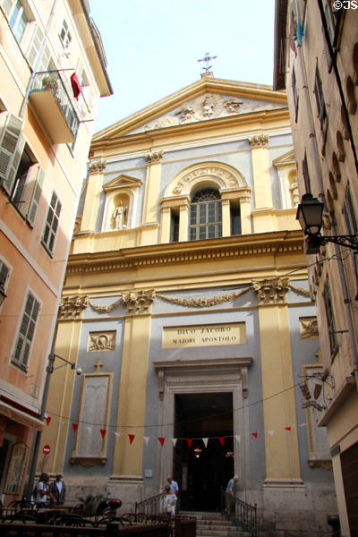 Eglise Saint-Jacques Le Majeur (1642) in Old Nice. Nice, France. Style: Baroque. Architect: Jean-André Guibert.