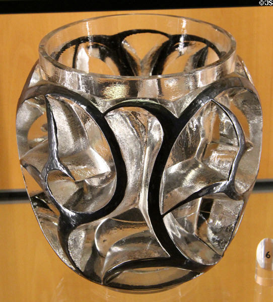 Tourbillons glass vase (1926) by Lalique at Beaux-Arts Museum. Lyon, France.