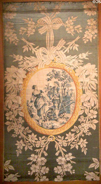 Gardiner & flower seller woven silk hanging (c1770) by Philippe de Lasalle at Musées des Tissus. Lyon, France.