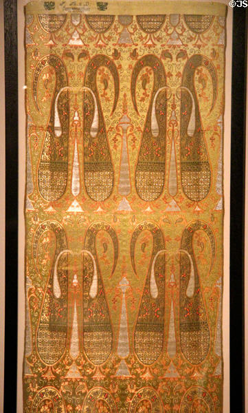 Silk fabric with Paisley & tree of life design (late 19thC) by Maison Sapojnikoff of Moscow at Musées des Tissus. Lyon, France.