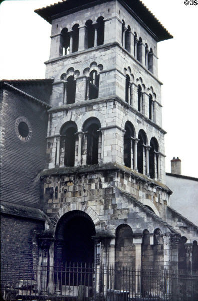 St Pierre Church Tower (12thC) on church (5th-6thC) now lapidary museum. Vienne, France.