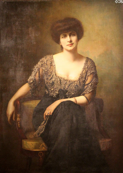 Portrait of Marthe Chevassu (c1890-1900) by Henri Rondel Grivolas of Avignon at Calvet Museum. Avignon, France.