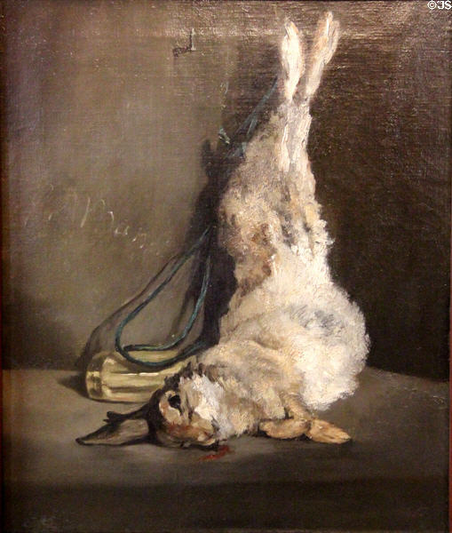The Rabbit painting (1866) by Édouard Manet at Museum Angladon, Jacques Doucet Collection. Avignon, France.