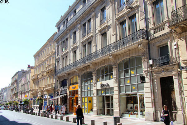 Rue de la Republique streetscape. Avignon, France.