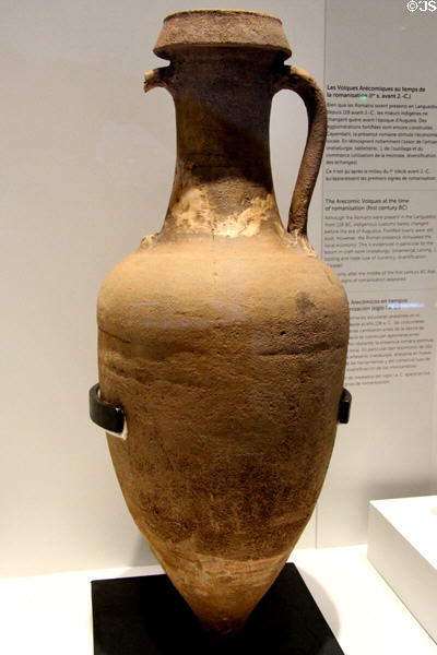 Grecian-Italic ceramic amphora (end 2ndC BCE) from tomb in Nimes at Musée de la Romanité. Nimes, France.