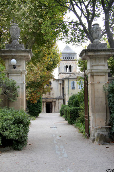 Gates to Le Monastère St Paul de Mausole where Vincent Van Gogh spent time as a psychiatric patient (May, 1889 - May, 1890). Saint-Rémy-de-Provence, France.