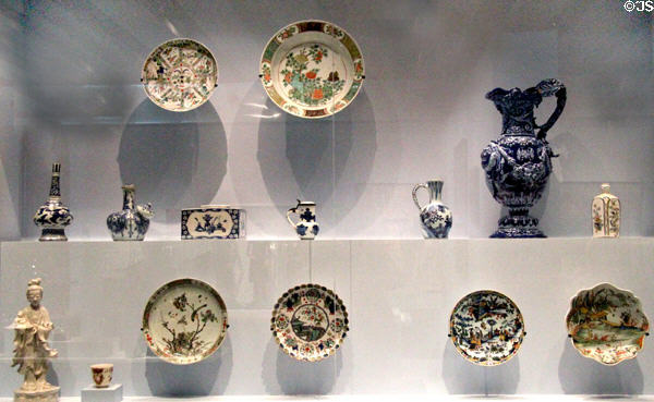 Collection of Chinese porcelain at Museum of European and Mediterranean Civilisations. Marseille, France.
