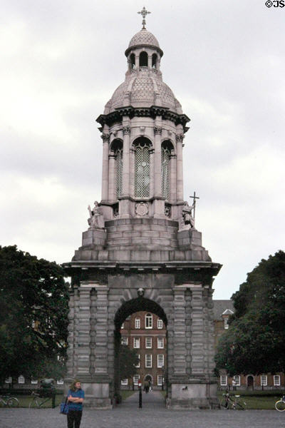 Tower at Trinity College. Dublin, Ireland.