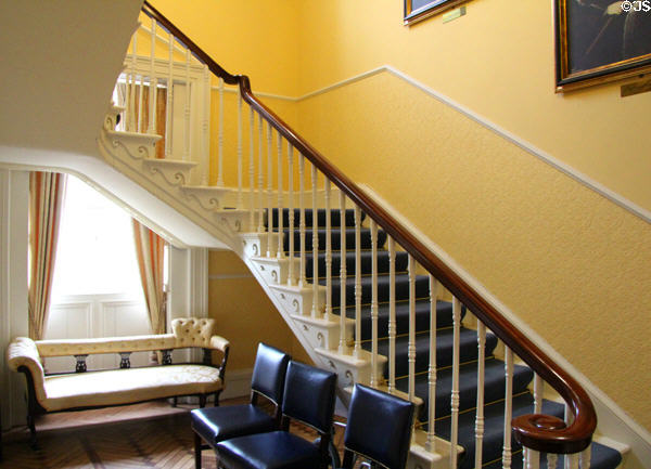 Georgian staircase in Battle of the Boyne museum. Ireland.