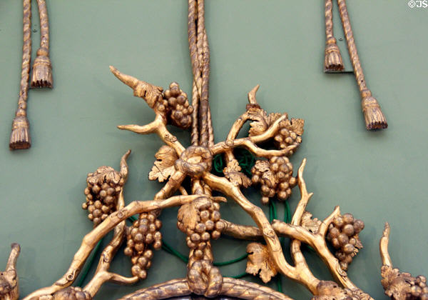 Carving details of mirror frame by Richard Cranfield of Dublin at Castletown House. Ireland.