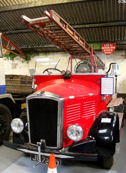 Dennis pumper fire truck (c1940s) at National Transport Museum. Howth, Ireland.