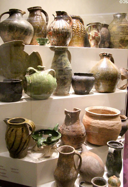 Irish ceramics (12th-16thC) collection at National Museum of Ireland Archaeology. Dublin, Ireland.