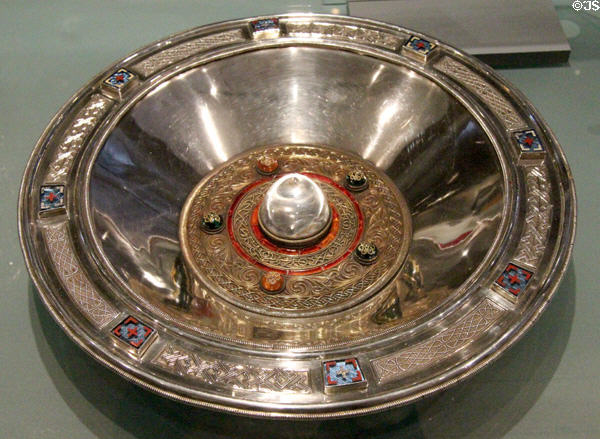Silver dish (1870) by Joseph Johnson Jr. of Dublin at National Museum Decorative Arts & History. Dublin, Ireland.