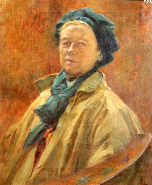 Self-portrait (1890s) by Helen Mabel Trevor at National Gallery of Ireland. Dublin, Ireland.