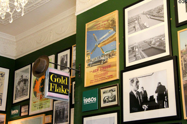 Aer Lingus poster & other graphics at Little Museum of Dublin. Dublin, Ireland.