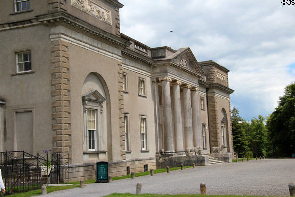 Neoclassical facade of Emo Court (1798 then 1860). Ireland. Architect: James Gandon then William Caldbeck.