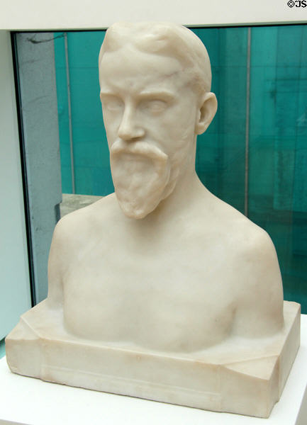 George Bernard Shaw marble bust (1906) by Auguste Rodin at Dublin City Gallery. Dublin, Ireland.