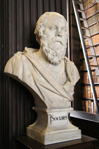 Bust of Socrates, Greek philosopher (470-399 BCE) at Old Trinity Library. Dublin, Ireland.