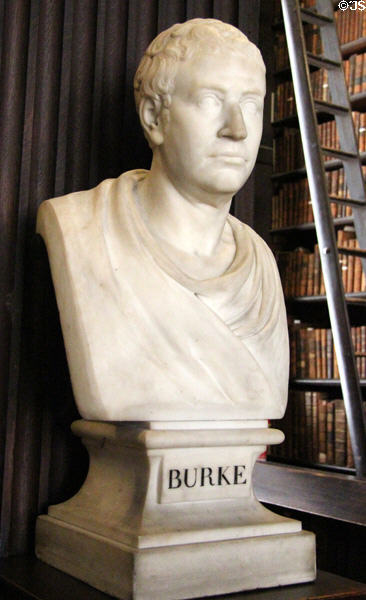 Bust of Edmund Burke, Irish-born orator (1729-97) at Old Trinity Library. Dublin, Ireland.
