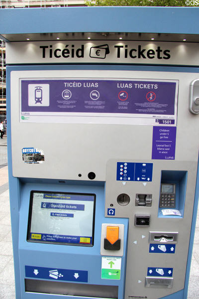 Belfast LUAS tramway ticket machine. Dublin, Ireland.