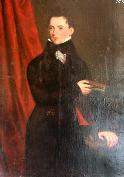 Portrait of Maurice O'Connell (c1820), Daniel & Mary's eldest son, by John Gubbins in dining room at Derrynane House. Ireland.