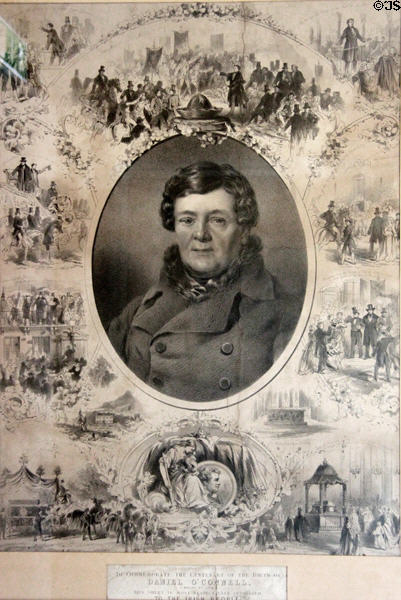 Graphic (1875), dedicated to the Irish people, commemorating centenary of birth of Daniel O'Connell at Derrynane House. Ireland.
