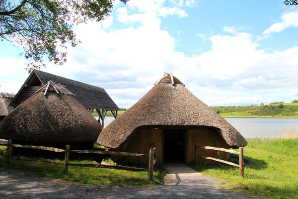 Replica of Viking village (c1100) at Irish National Heritage Park. Ireland.