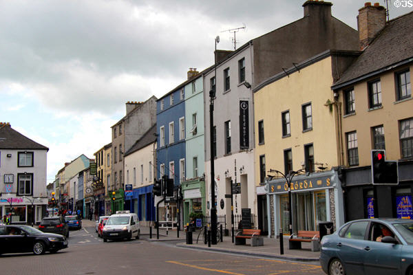 Streetscape along Parliament St. Kilkenny, Ireland.