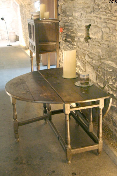 Gateleg table at Medieval Museum of Treasures. Waterford, Ireland.