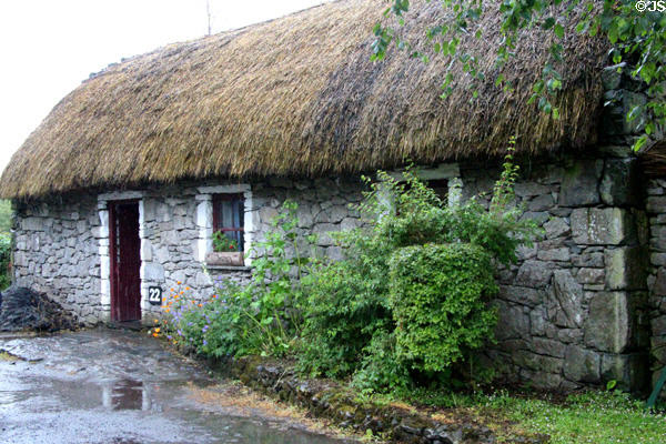 Byre Dwelling from County Mayo at Bunratty Castle & Folk Park. County Clare, Ireland.