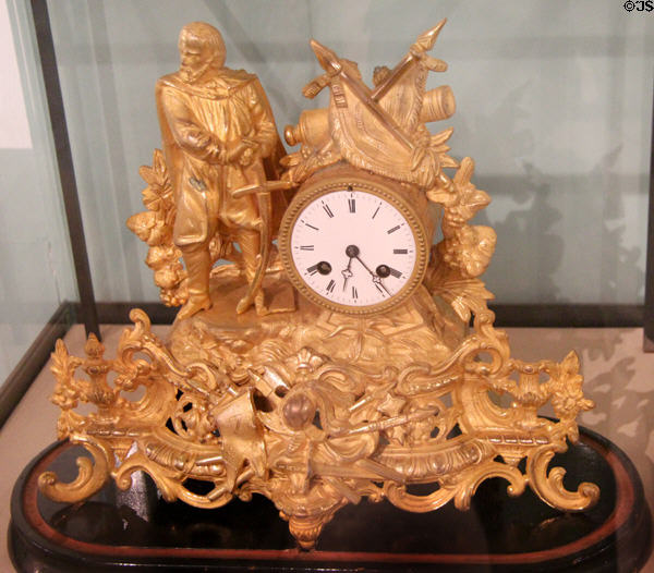 Clock depicting Giuseppe Garibaldi (second half 19thC) at Risorgimento Museum. Turin, Italy.