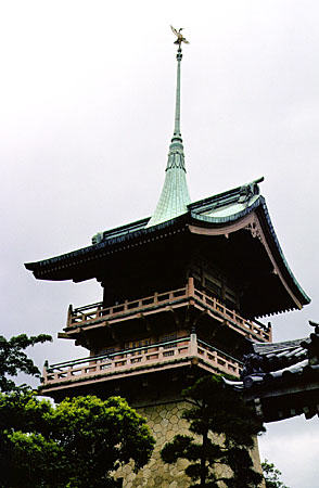 Temple top in Kyoto. Japan.