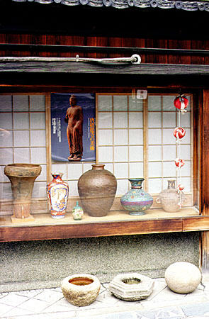 Pottery store in Nara. Japan.