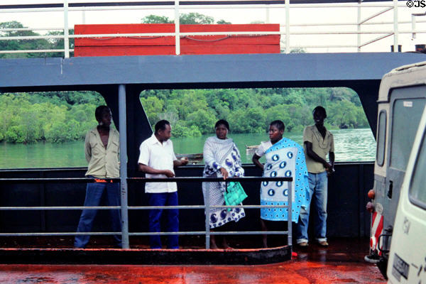 Passengers aboard former LuLu ferry. Kenya.
