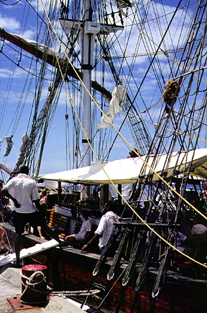 Tall ship Brig Unicorn sightseeing cruises in Soufrière. St Lucia.