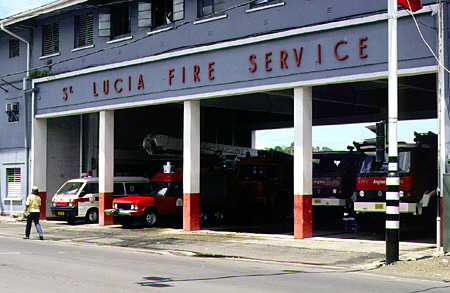 St Lucia Fire Services in Castries. St Lucia.