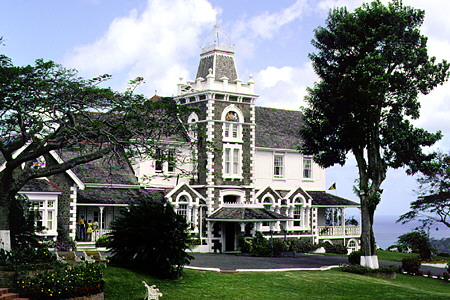 Government House, home of St Lucia's Governor General, above Castries. St Lucia.