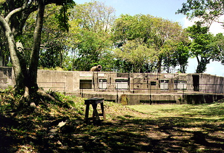 La Toc Battery, a 19th century British gun emplacement built to protect the port of Castries. St Lucia.