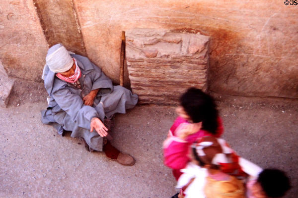 Beggar in street. Marrakesh, Morocco.
