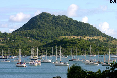 Yachts on Marin Bay. Marin, Martinique.