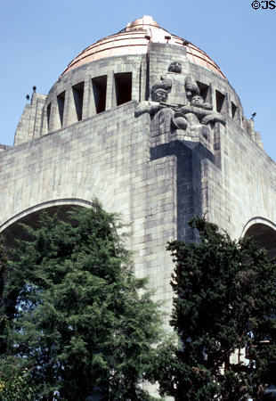 Dome of Revolutionary Monumental Arch. Mexico City, Mexico.