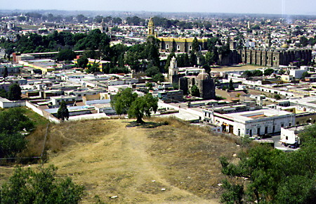 Overview of city of Cholula. Mexico.