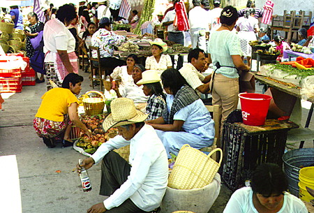 The look of market in Acatlán. Mexico.