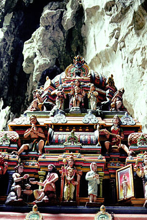 Hindu shrine at Batu caves in Kuala Lumpur. Malaysia.